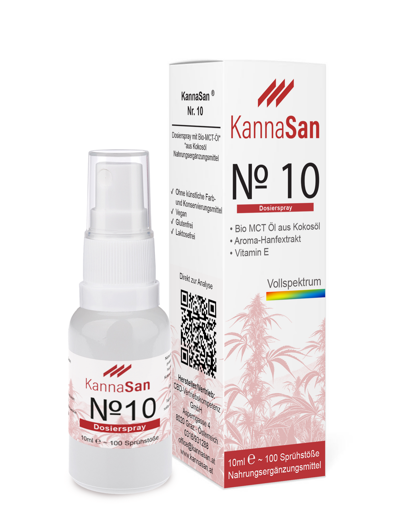 KannaSan Nr. 10 - 10% CBD Vollspektrum Öl in Bio MCT Öl
