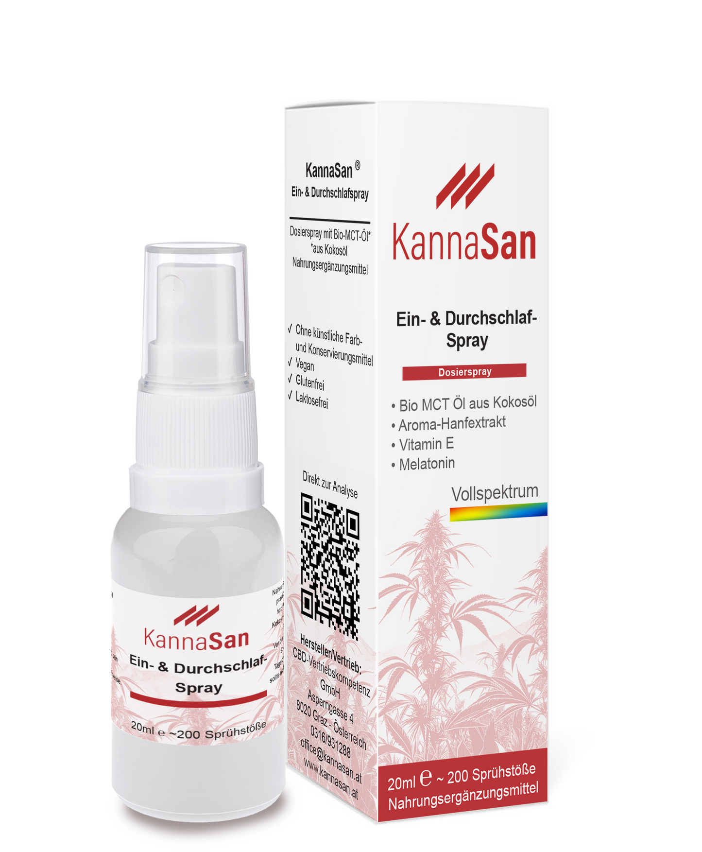 KannaSan Ein- und Durchschlafspray mit Melatonin